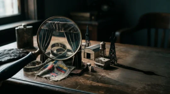 Abstract visual metaphor for investigating streaming content authenticity and origin verification